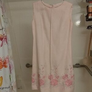 Vintage Pink Floral Dress